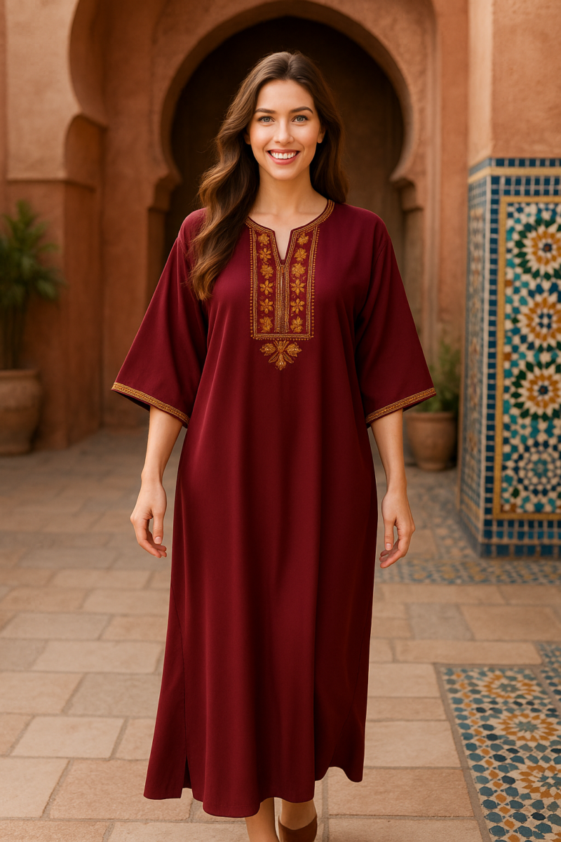 🌿 Moroccan Green Caftan – Elegant, Cultural & Comfortable - Image 4